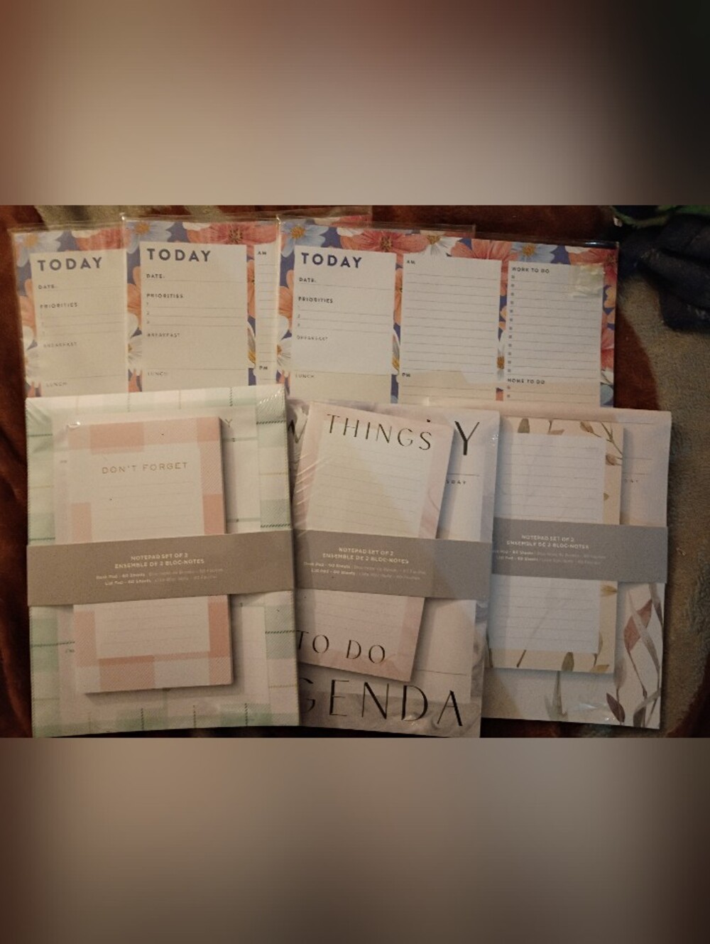 Assorted Floral & Pastel Today/Weekly Planner/Notepad Bundle